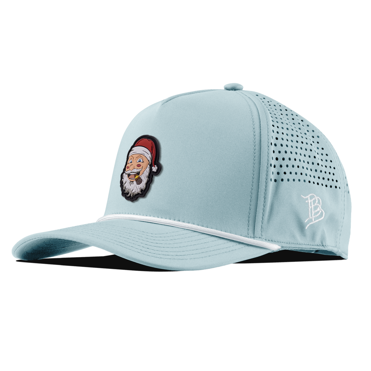 Santa PVC Curved 5 Panel Rope Sky Blue/White