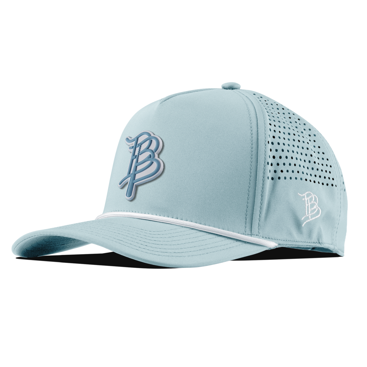 Sky Blue BB Baseball Curved 5 Panel Rope