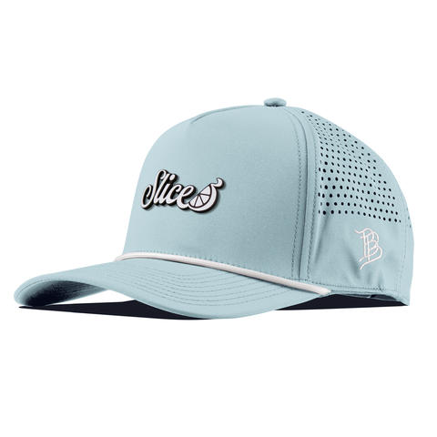 Sliced Script Curved 5 Panel Rope Sky Blue