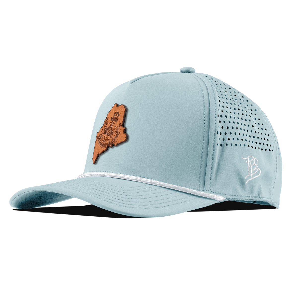 Maine 23 Tan Curved 5 Panel Rope Bluesky