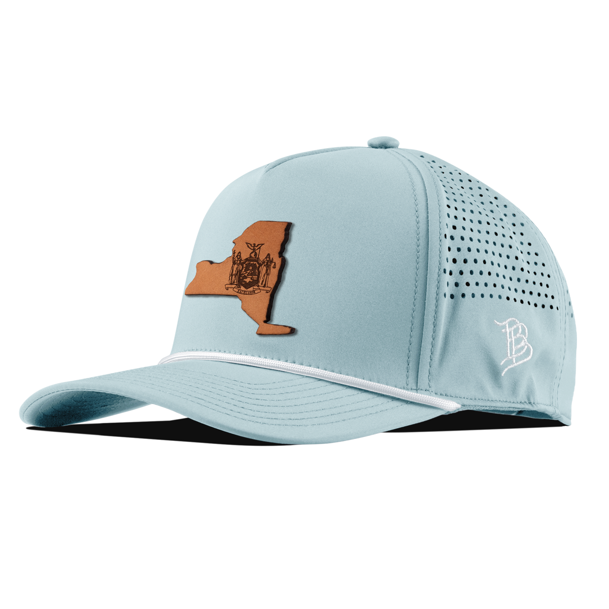 New York 11 Tan Curved 5 Panel Rope Bluesky