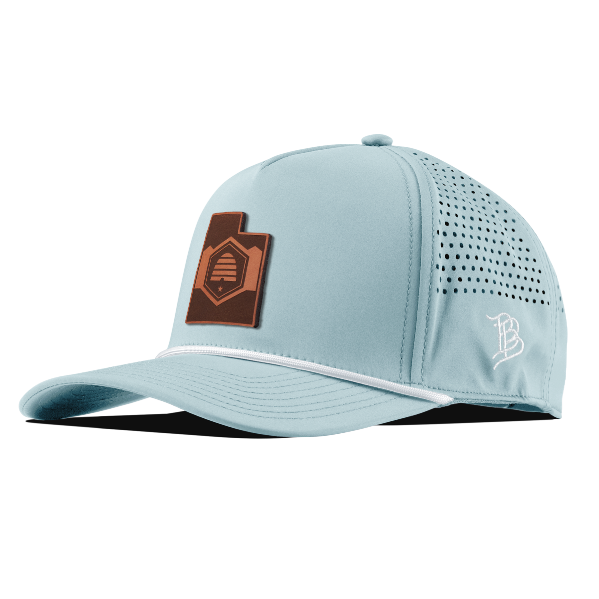 Utah 45 Curved 5 Panel Rope Sky Blue/White