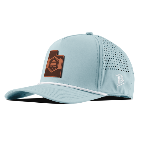 Utah 45 Curved 5 Panel Rope Sky Blue/White