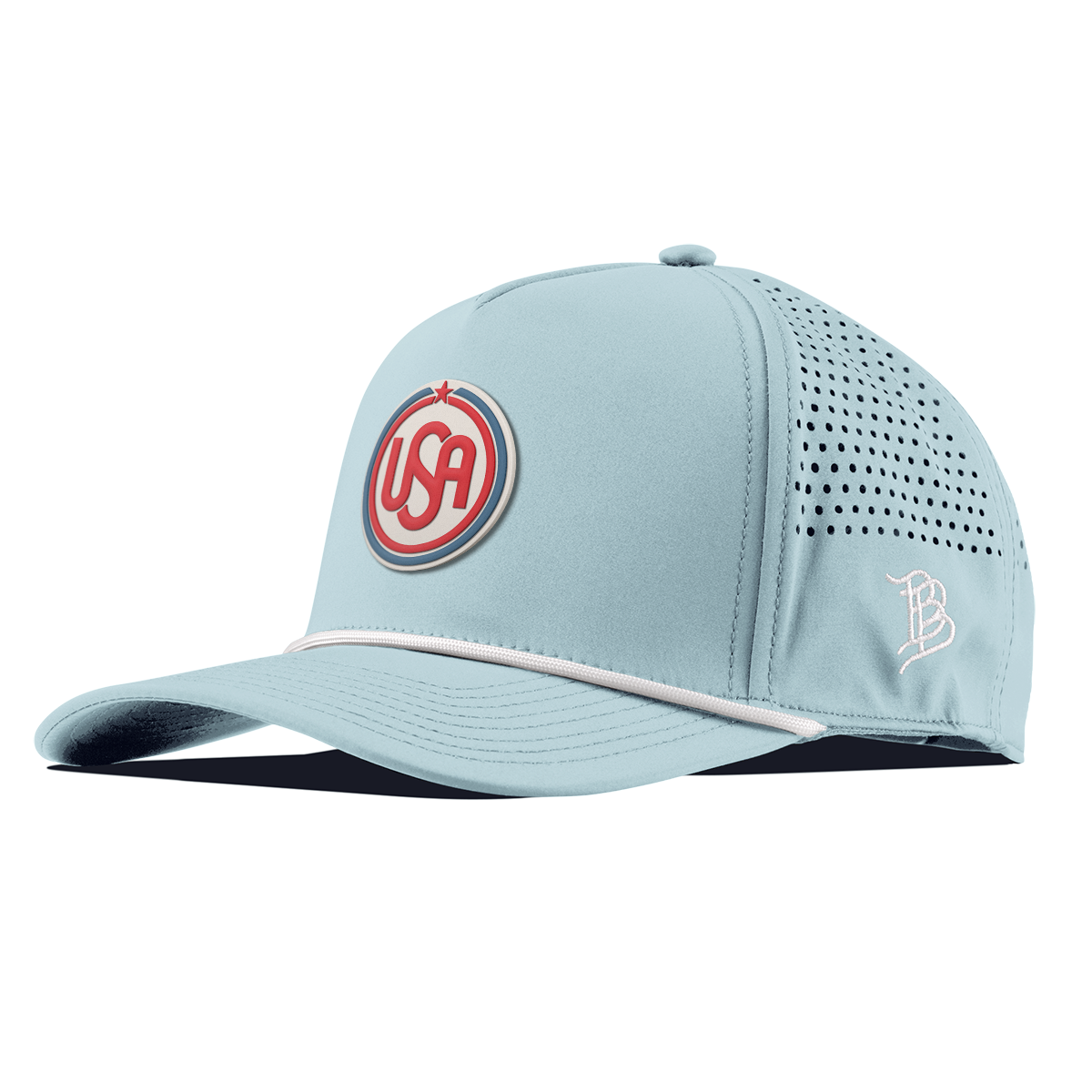 USA Icon Curved 5 Panel Rope Sky Blue