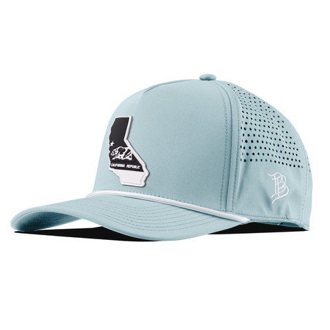 California Vintage Curved 5 Panel Rope Sky Blue/White