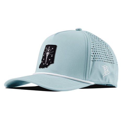 Indiana Vintage Curved 5 Panel Rope Sky Blue/White