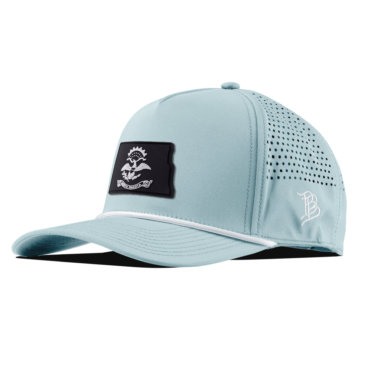 North Dakota Vintage Curved 5 Panel Rope Sky Blue