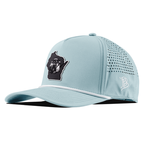 Wisconsin Vintage Curved 5 Panel Rope Sky Blue