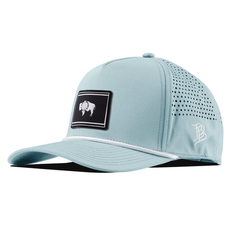 Wyoming Vintage Curved 5 Panel Rope Sky Blue/White