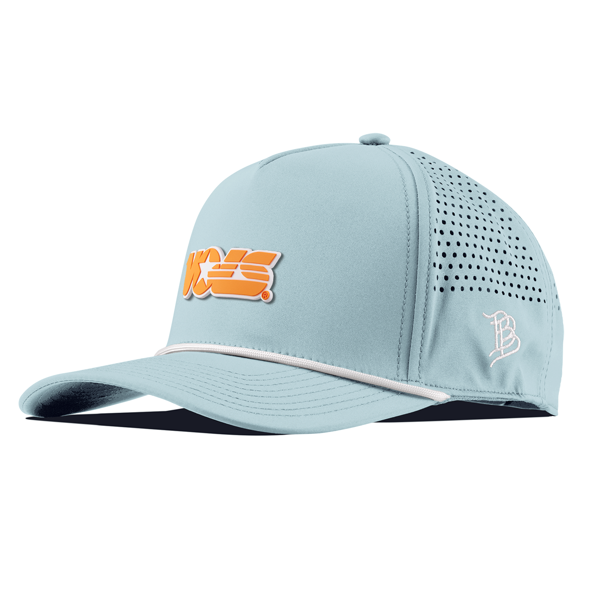 University of Tennessee "Tennessee Vols Block" Curved 5 Panel Rope Sky Blue/White