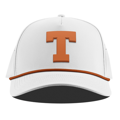 University of Texas "Texas Team Logo" Curved 5 Panel Rope White + Burnt Orange Rope