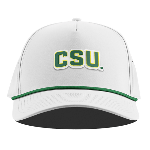 Colorado State University "Colorado State Block" Curved 5 Panel Rope White + Kelly Green Rope