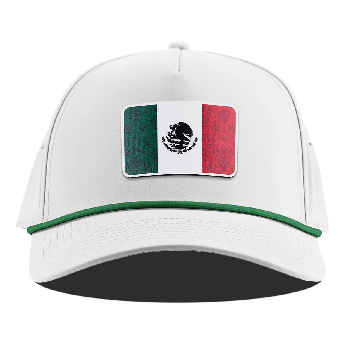 Fiesta Flag Curved 5 Panel Rope White + Kelly Green Rope