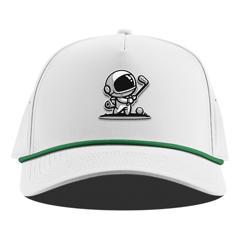 Moon Shot Curved 5 Panel Rope White + Kelly Green Rope