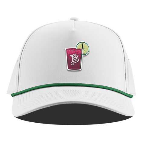 Transfusion Curved 5 Panel Rope White + Kelly Green Rope