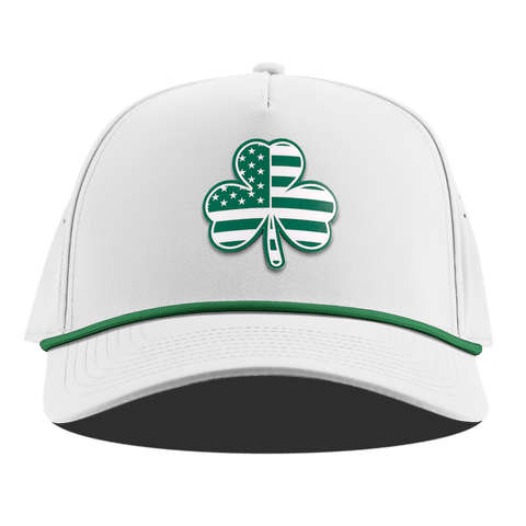 USA Shamrock Curved 5 Panel Rope White + Kelly Green Rope