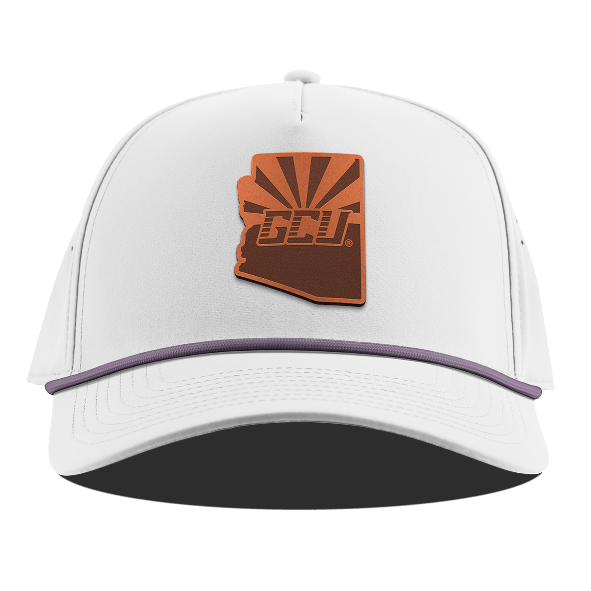 Grand Canyon University "Grand Canyon State" Curved 5 Panel Rope White + Purple Rope