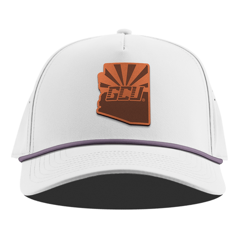 Grand Canyon University "Grand Canyon State" Curved 5 Panel Rope White + Purple Rope