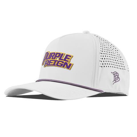 Louisiana State University "P Reign" Curved 5 Panel Rope White + Purple Rope