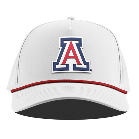 University of Arizona "Arizona Block" Curved 5 Panel Rope White + Red Rope