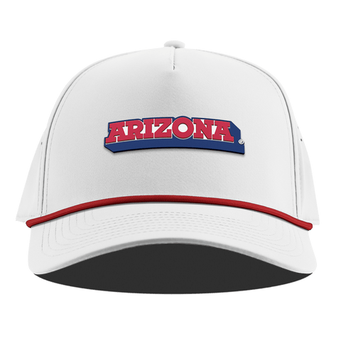 University of Arizona "Arizona Collegiate" Curved 5 Panel Rope White + Red Rope