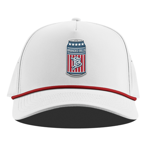 BB Brew Curved 5 Panel Rope White + Red Rope