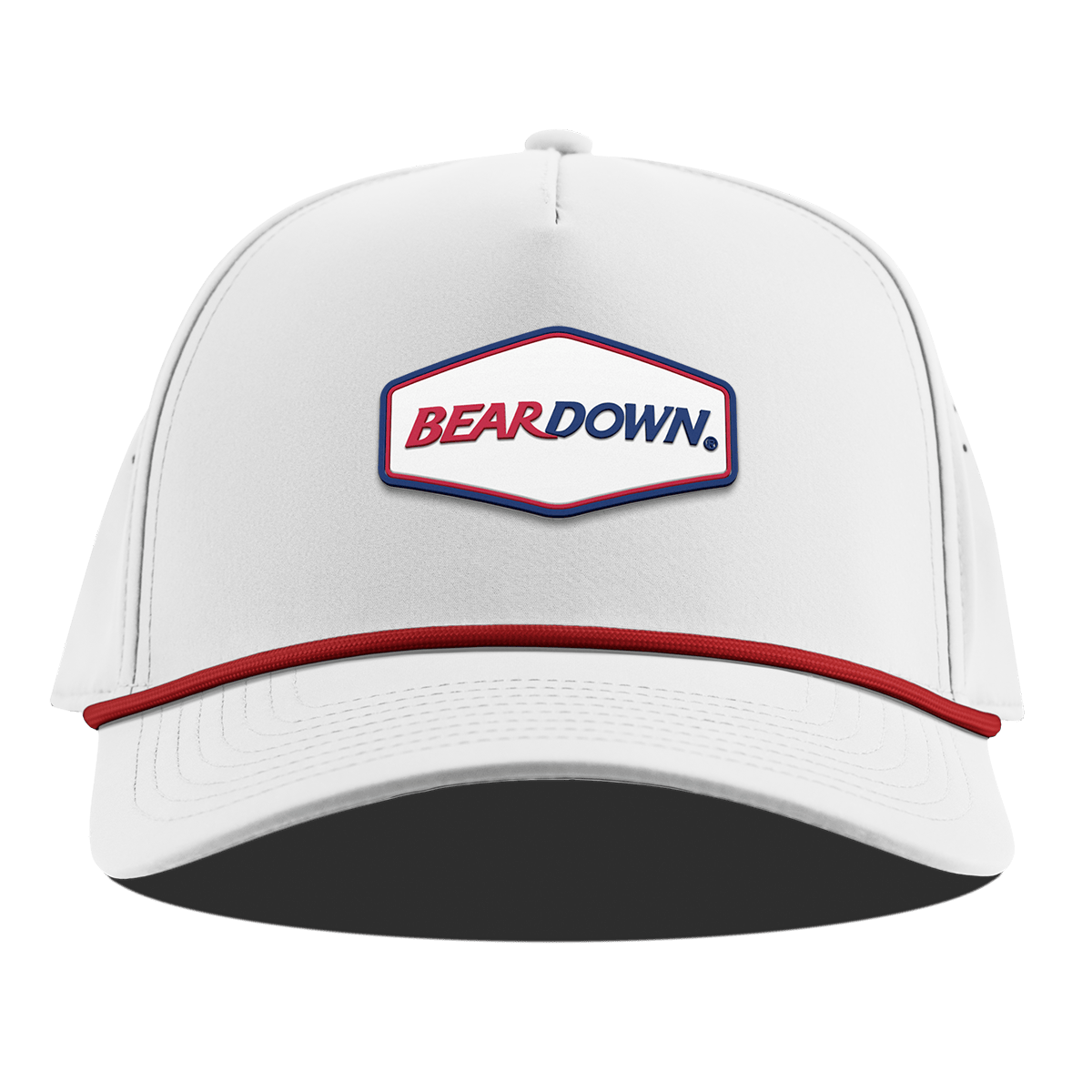 University of Arizona "Bear Down Arizona" Curved 5 Panel Rope White + Red Rope