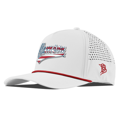 Clemson University "Clemson Stars & Stripes" Curved 5 Panel Rope White + Red Rope
