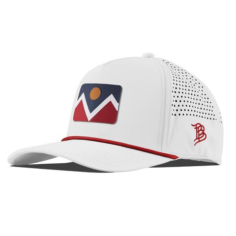 Denver Flag Curved 5 Panel Rope White + Red Rope