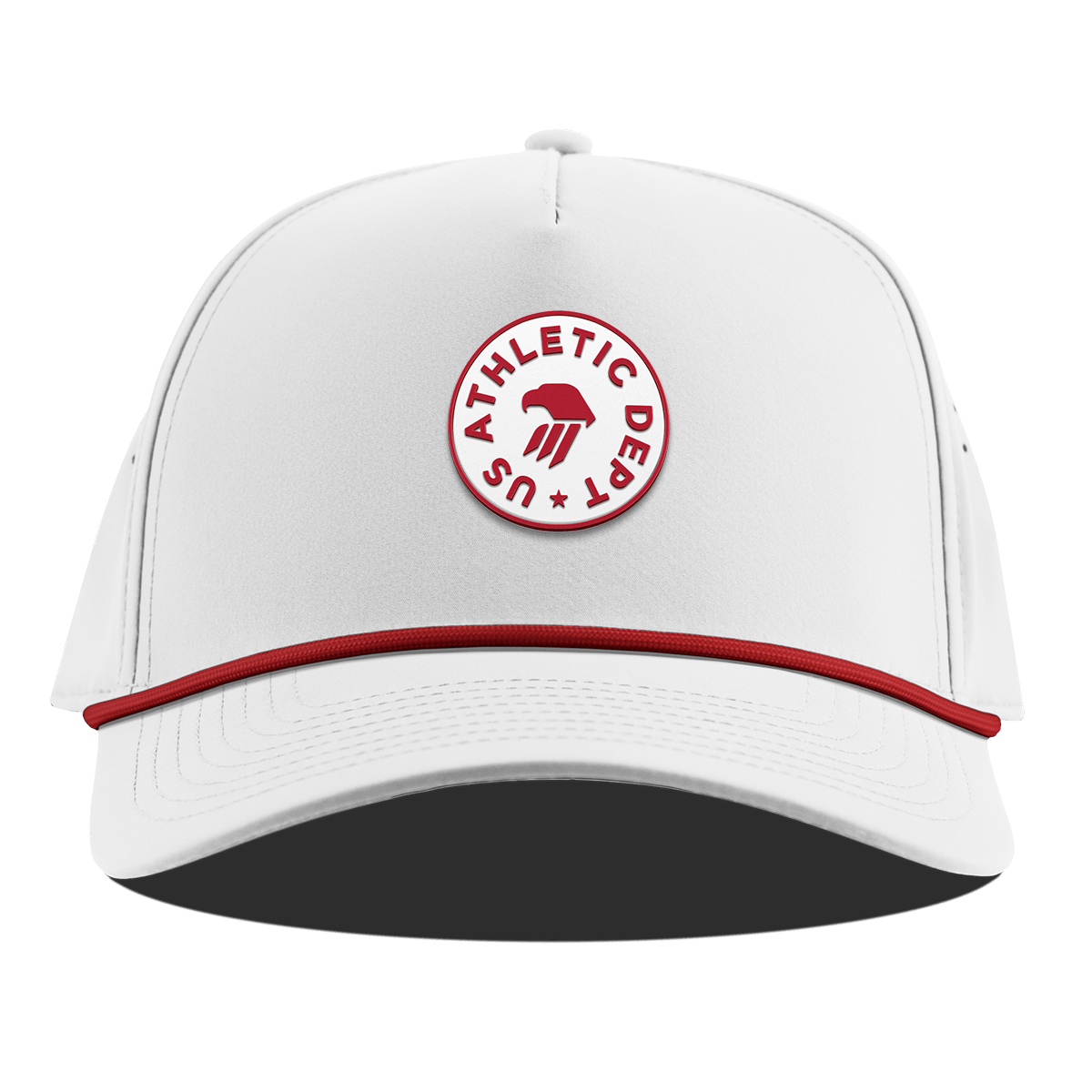 Eagle Athletic Curved 5 Panel Rope White + Red Rope
