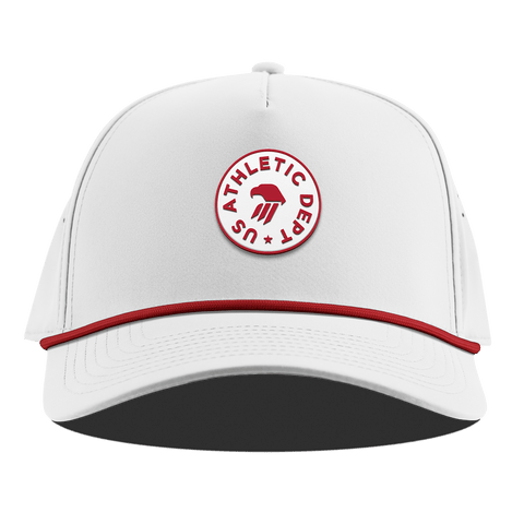 Eagle Athletic Curved 5 Panel Rope White + Red Rope