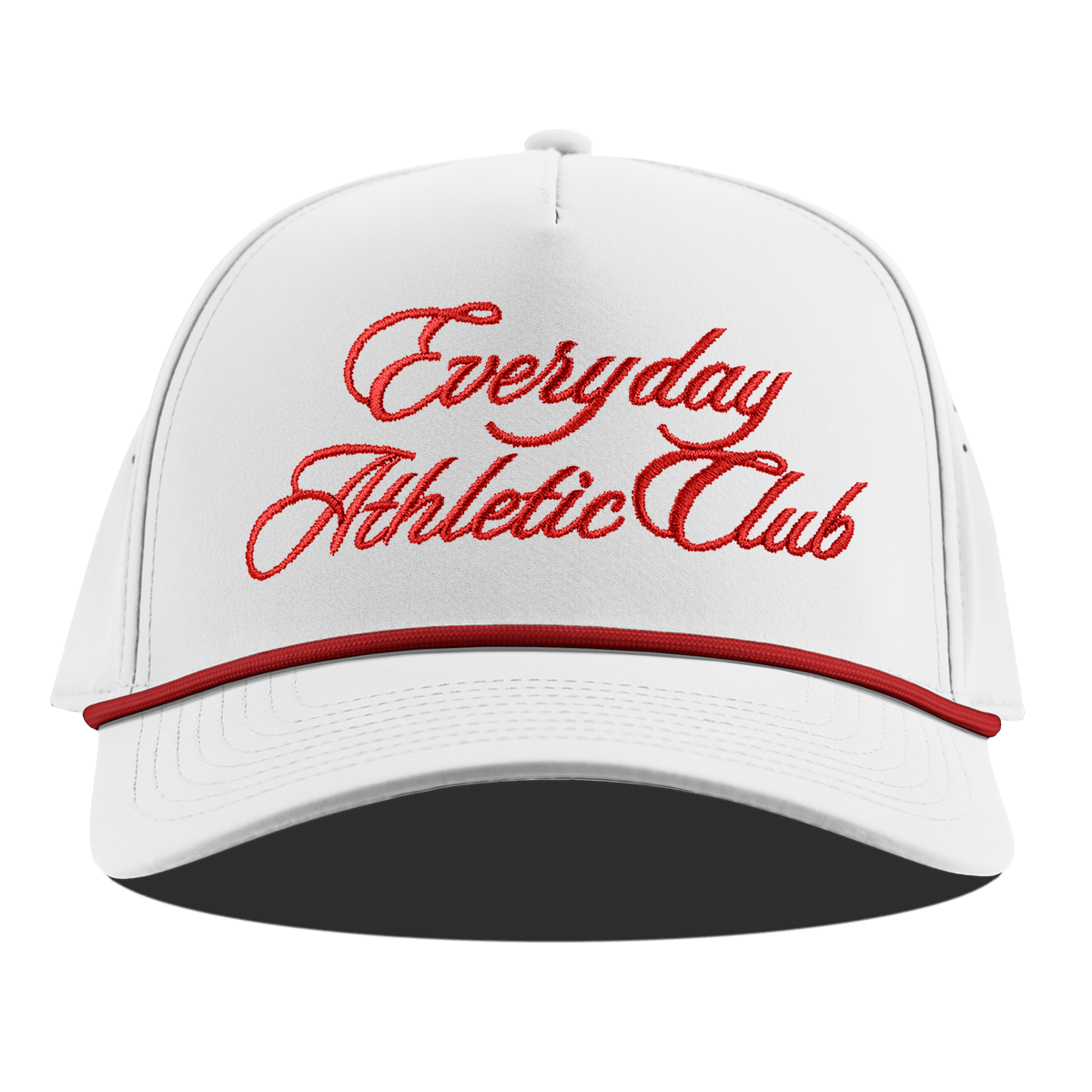 Everyday Athletic Club Curved 5 Panel Rope White + Red Rope