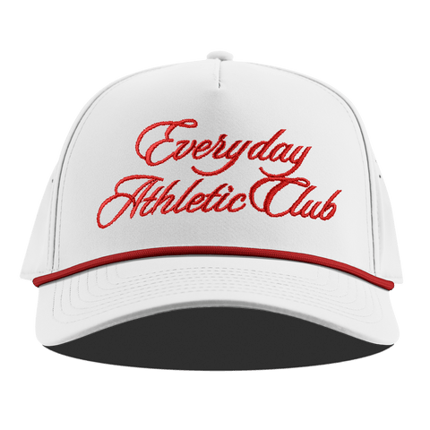 Everyday Athletic Club Curved 5 Panel Rope White + Red Rope