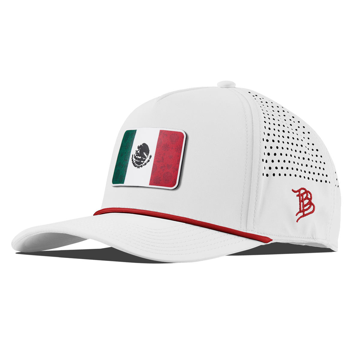 Fiesta Flag Curved 5 Panel Rope White + Red Rope