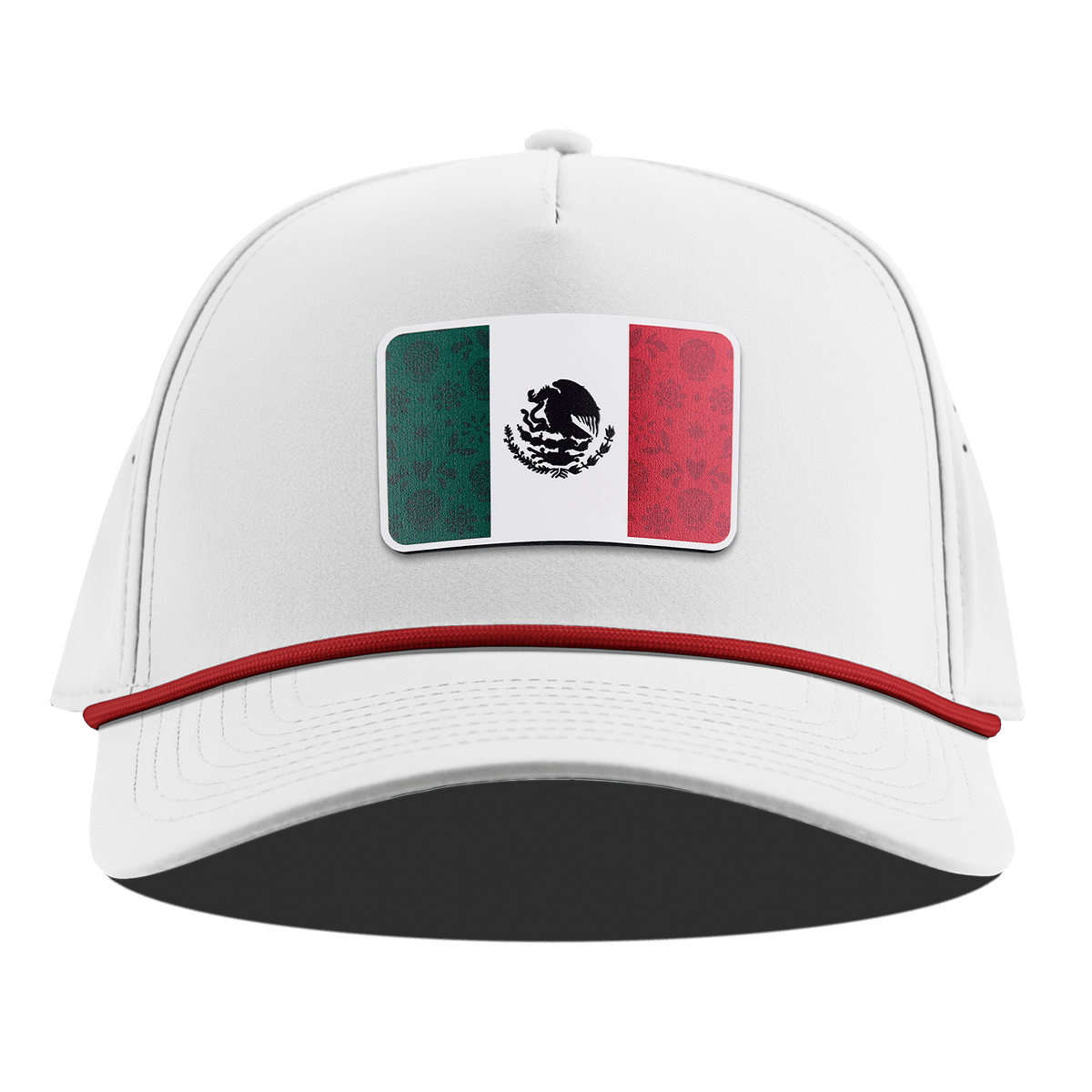 Fiesta Flag Curved 5 Panel Rope White + Red Rope