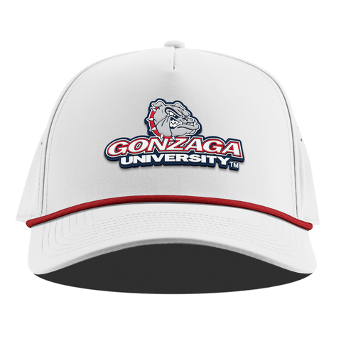 Gonzaga University "Gonzaga Team Logo" Curved 5 Panel Rope White + Red Rope