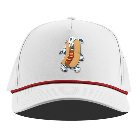 Hot Dog Buddy Curved 5 Panel Rope White + Red Rope