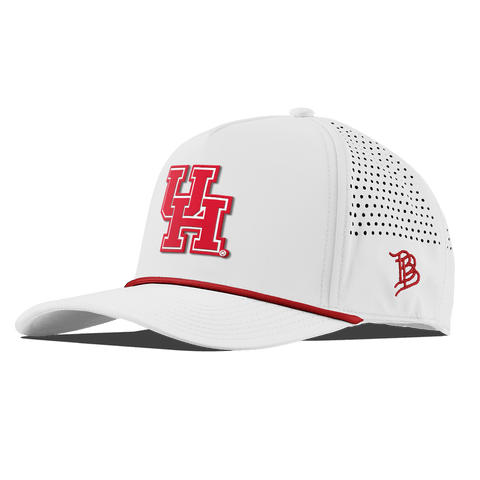 University of Houston "Houston Block" Curved 5 Panel Rope White + Red Rope