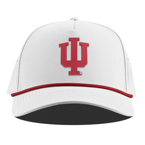 Indiana University "Indiana Team Logo" Curved 5 Panel Rope White + Red Rope