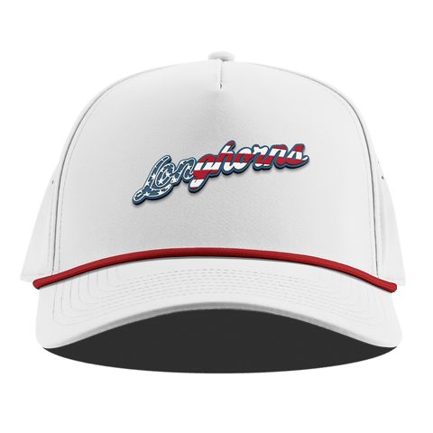 University of Texas "Longhorns Stars & Stripes" Curved 5 Panel Rope White + Red Rope