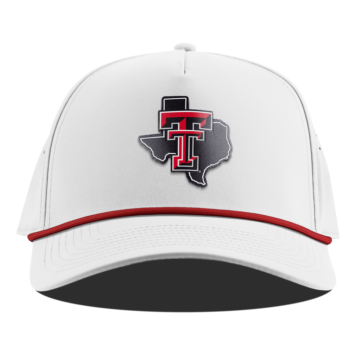 Texas Tech University "Lubbock Local" Curved 5 Panel Rope White + Red Rope