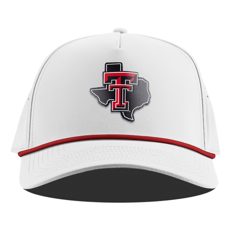 Texas Tech University "Lubbock Local" Curved 5 Panel Rope White + Red Rope