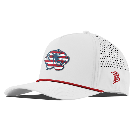 University of Missouri "Missouri Stars & Stripes" Curved 5 Panel Rope White + Red Rope