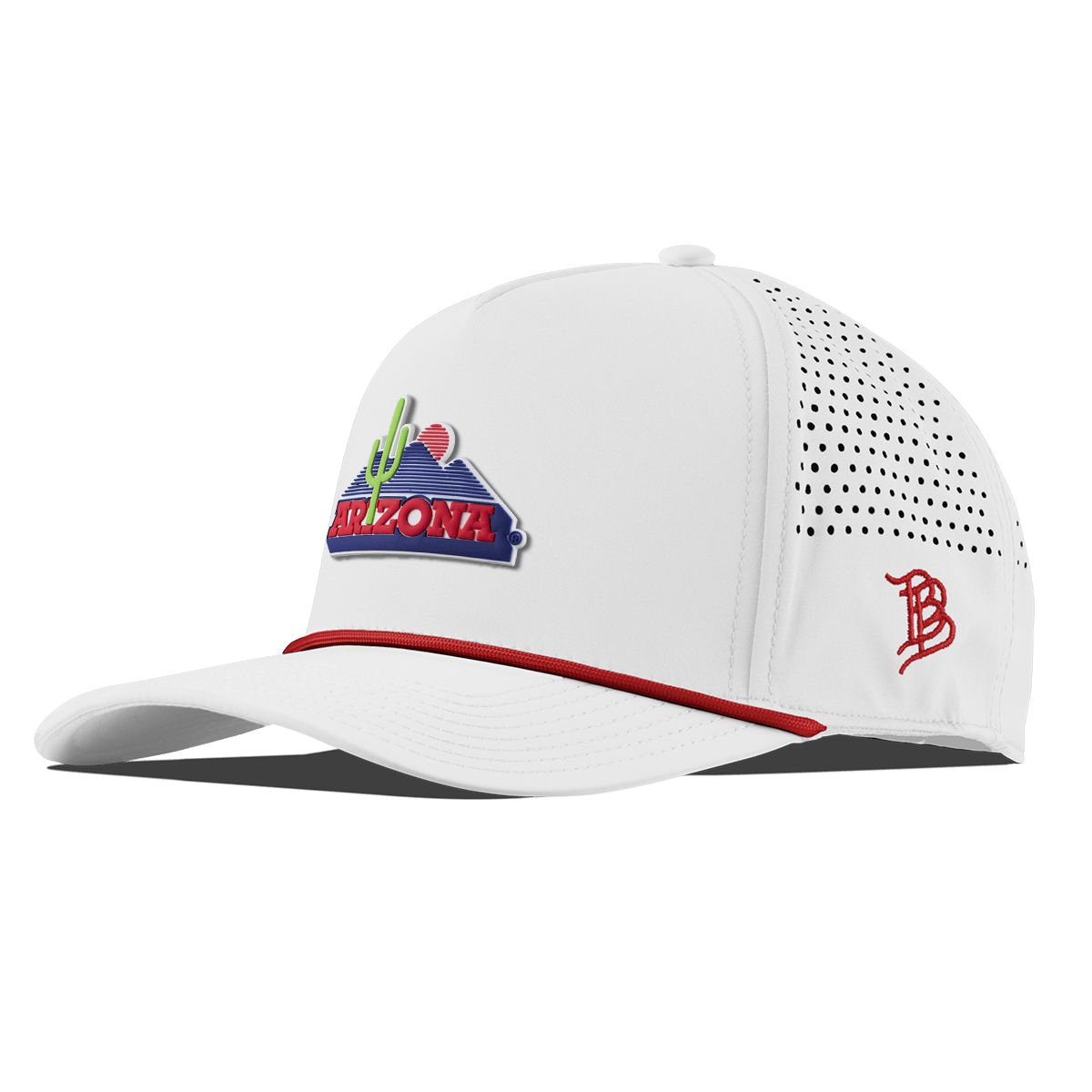 University of Arizona "OG Arizona" Curved 5 Panel Rope White + Red Rope