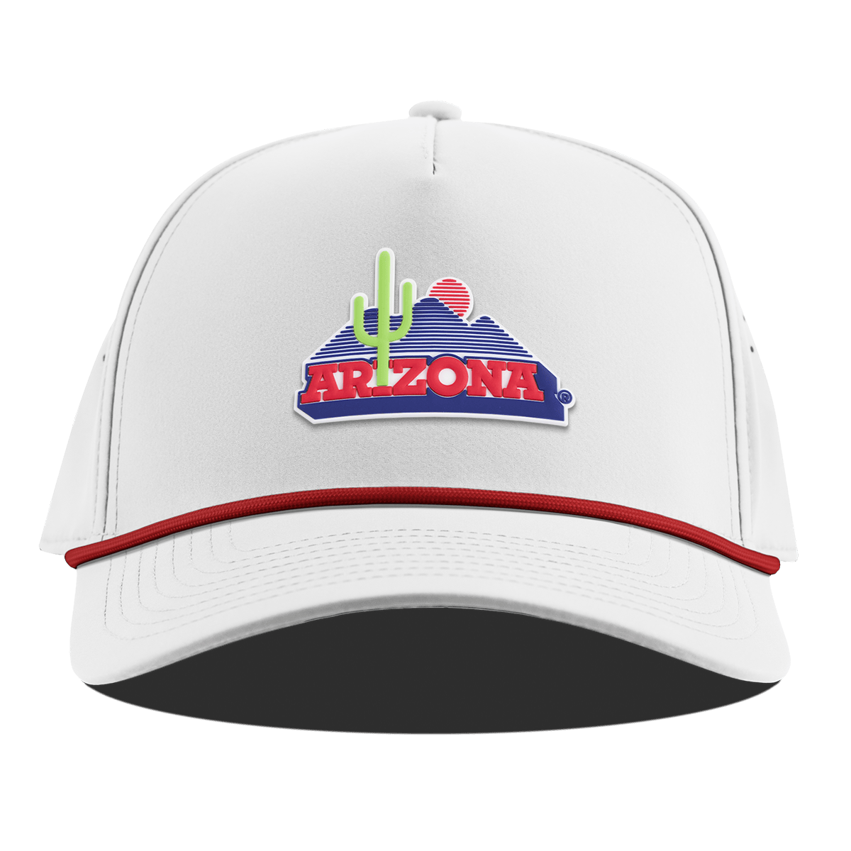 University of Arizona "OG Arizona" Curved 5 Panel Rope White + Red Rope