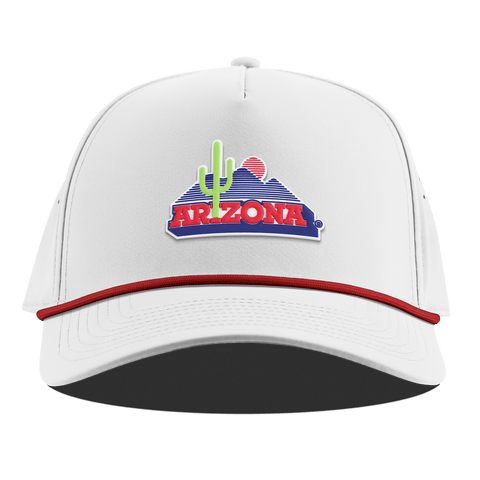 University of Arizona "OG Arizona" Curved 5 Panel Rope White + Red Rope