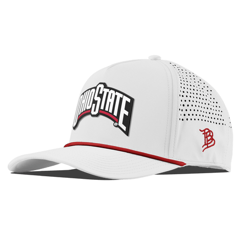 Ohio State University "Ohio State Block" Curved 5 Panel Rope White + Red Rope