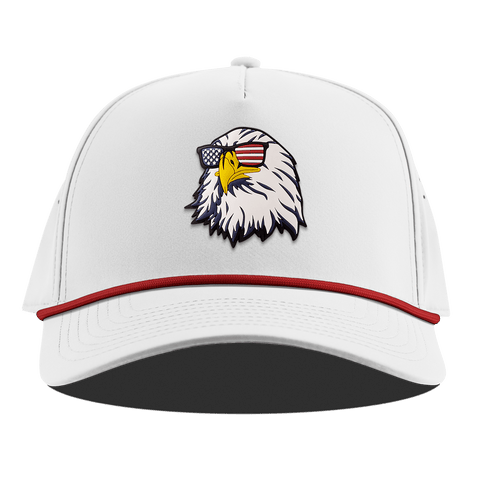 Party Eagle Curved 5 Panel Rope White + Red Rope