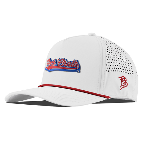 University of Kansas KU "Rock Chalk Red and Blue Script" Curved 5 Panel Rope