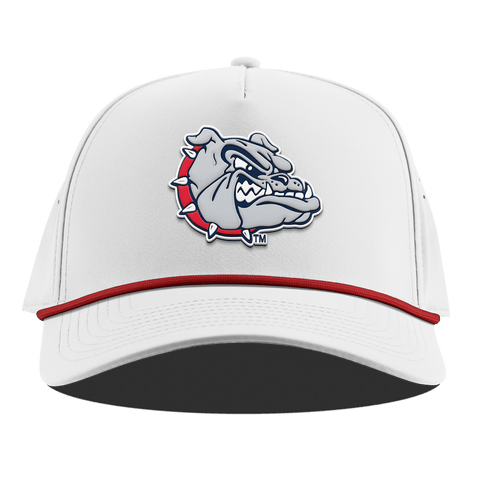 Gonzaga University "Spike The Bulldog" Curved 5 Panel Rope White + Red Rope